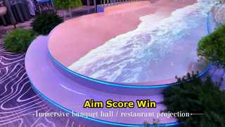 Restaurant-Dekorationsausrüstung, immersive Projektion, Wand-Boden-Projektion für Restaurant-Hotel-Deko