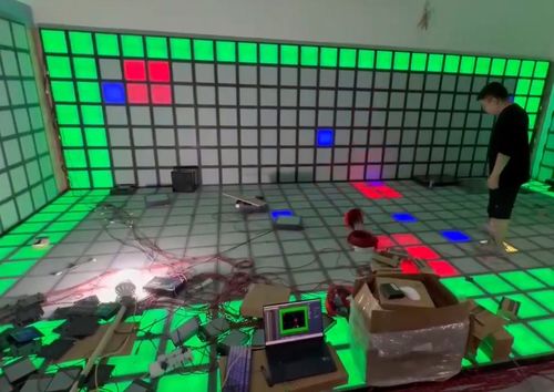 Neueste Unternehmensnachrichten über LED-Tanzflächenfliesen Spielmaschine Sprunggitter Interaktives Spiel Supergitter
