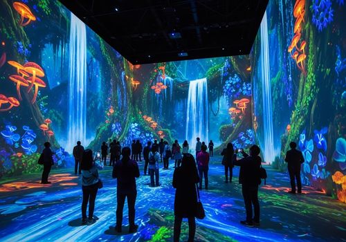 Neueste Unternehmensnachrichten über Wie Unternehmen das richtige immersive Projektionssystem wählen können: Tipps für interaktive Wand- und Bodenprojektionen