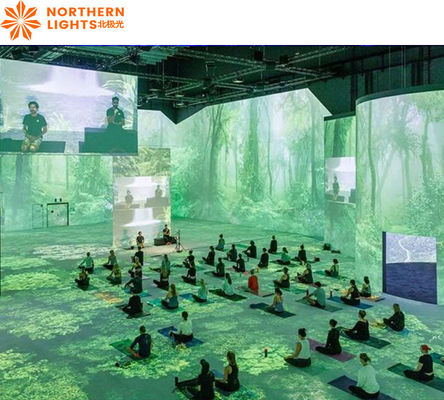 Guter Preis Yoga Studio Holographische Projektion Digitale Kunst 360 Immersive Projektion Erfahrung Raum Online