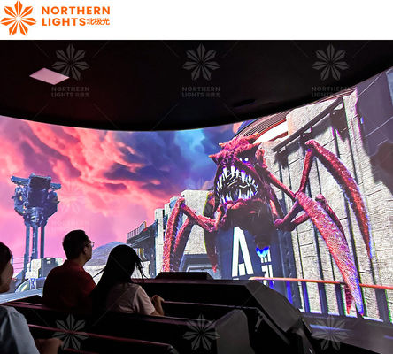 Guter Preis 180-Grad-Augen-Bogen-Bildschirm Immersive Motiom-Plattform Strecke Orbit Kino Online