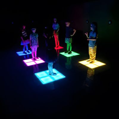 Guter Preis Jumping LED Tanzfläche Fliesen Jumping Grid Interaktives Spiel für Vergnügungspark Online