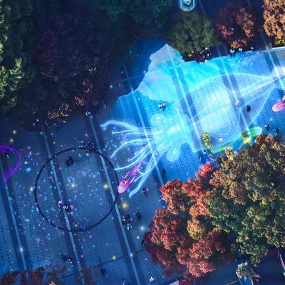 Guter Preis Vollfarbreiche Themen 3d Außen-Multi-Player-Interaktion Bodenprojektion Online