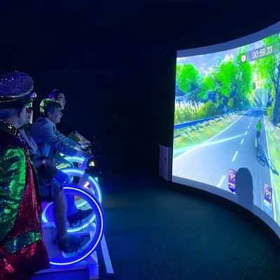 Guter Preis Dynamisches Rennsport Interaktives Projektionsspiel Außen Interaktives Fahrradspiel Online