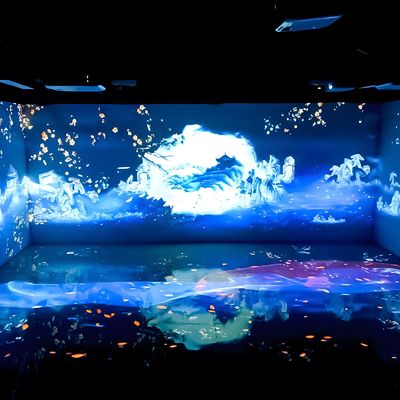 Guter Preis Ausstellungssaal Ktv Restaurant Wand Fußboden Netz Rot Interaktive Projektion Online