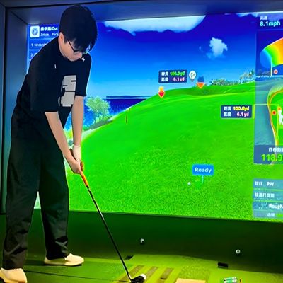 Guter Preis Realistischer Sport Ar Golf Simulator Interaktive Golf Projektion Wand Golf Simulator Online