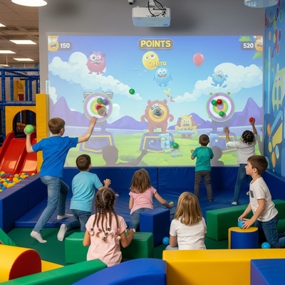 Guter Preis Dynamisches Ballwurfspiel Interaktive Wandprojektion | Verwandeln Sie jede Wand in einen digitalen Spielplatz Online