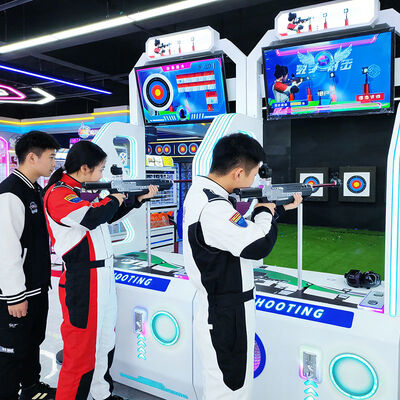 Qualität Dual-Player Real Sense Shooting Arcade-Maschine Große Skala Münze Betriebenes Spielzentrum Unterhaltung Kühle Beleuchtung Klang usine