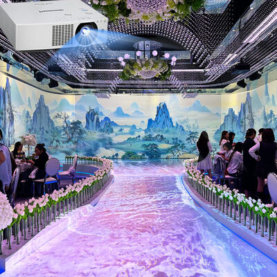 Qualität 5200 Lumen 1920*1200 Auflösung 20 Kanäle Immersiver Holografischer Interaktiver Projektor für Restaurants usine