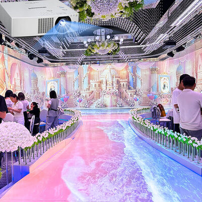 Qualität Immersive Projektionssystem mit 5200 Lumens Helligkeit und 1920*1200 Auflösung für 1-20 Kanäle Virtual Reality Projektion usine