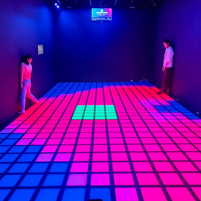 Qualität Anpassbarer interaktiver LED-Boden mit über 280 Spielstufen und RGB-Beleuchtung für Spielhallen und Indoor-Spielzentren Fabrik